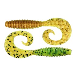 Силиконовая приманка для рыбалки, ZEOX Comma Grub, длина 2,4 дюймов, 10шт/уп, цвет №201 K